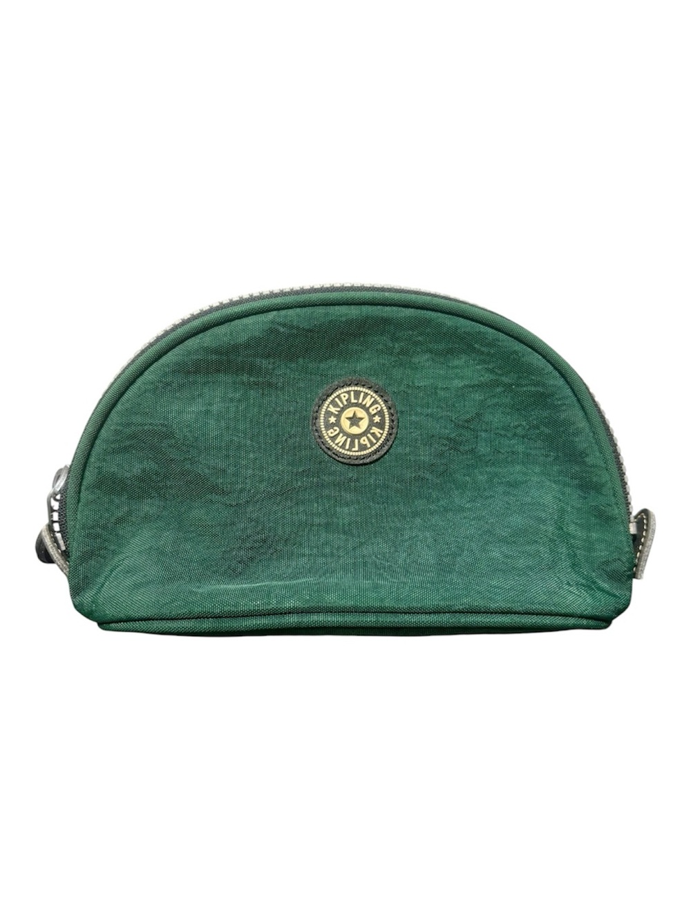 KIPLING Green Half-Moon Cosmetic Pouch